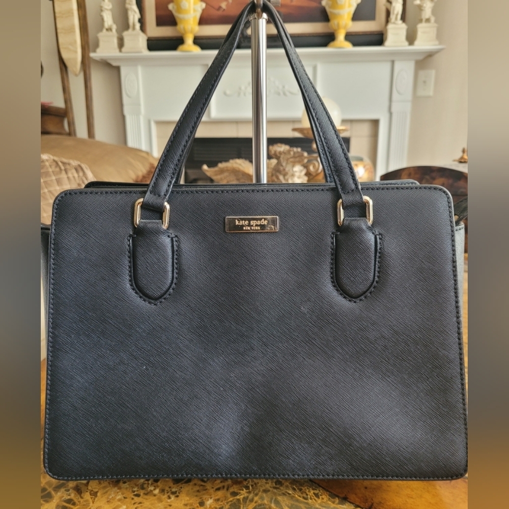 Kate Spade Black Leather Tote Bag - Picture 2 of 9